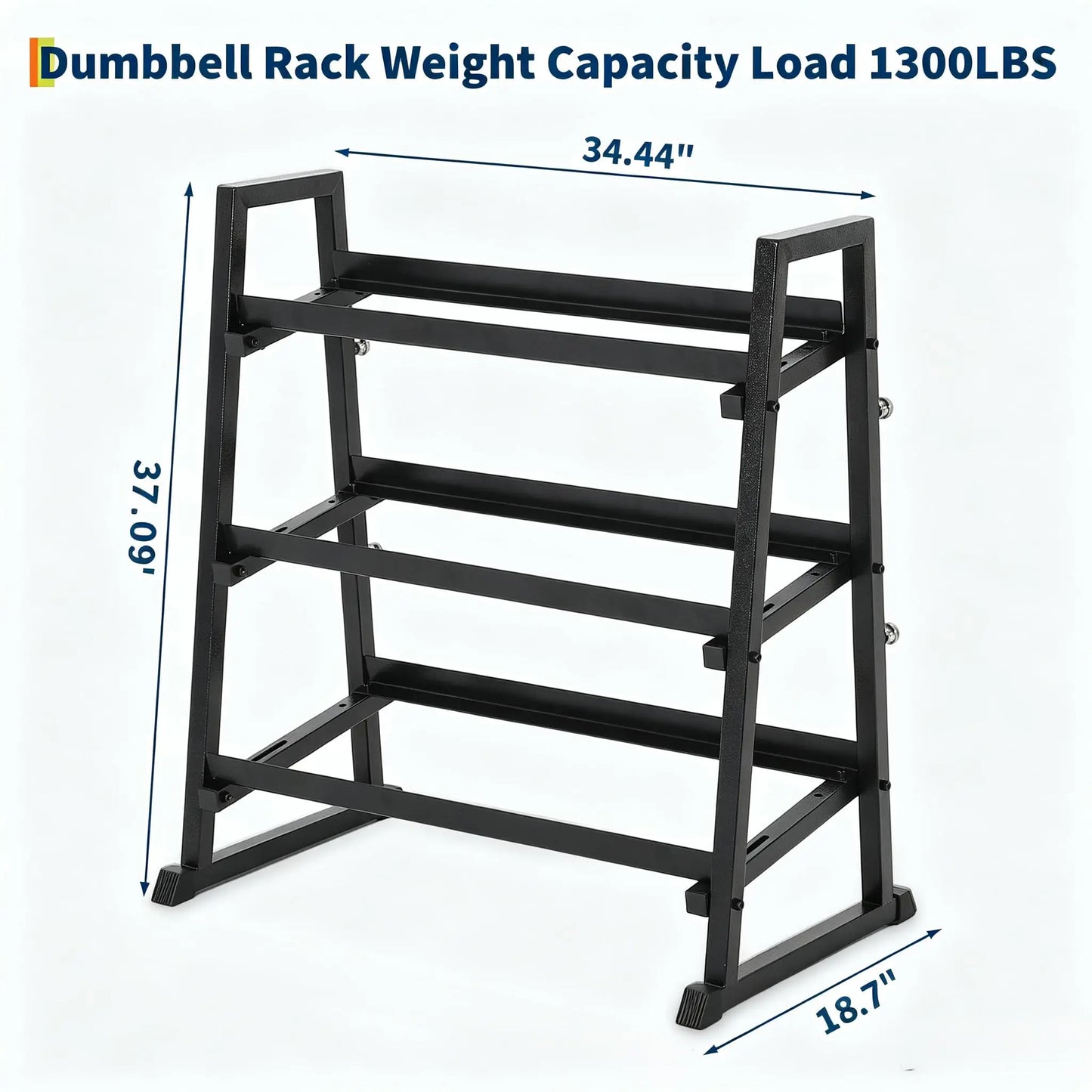 Dumbbell Rack 3 Tier Weight Rack For Home Gym Trapezoidal Frame/And H Frame Weight Stand For Dumbbells Kettlebells