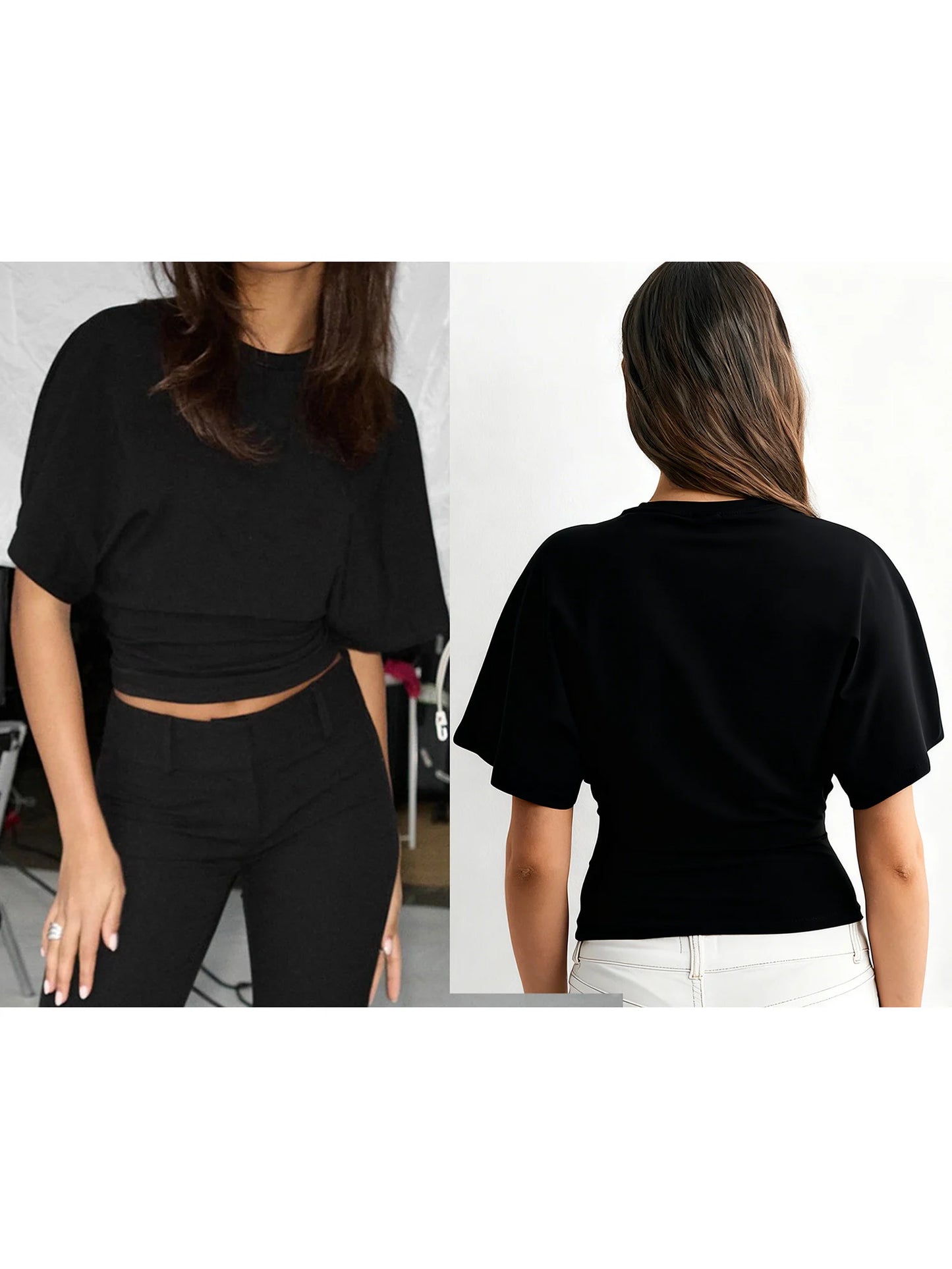 Ladies Short Sleeve Tees in Vibrant Colors with Round Neckline/Perfect for Summer Casual Outfits and Street Style Fashion