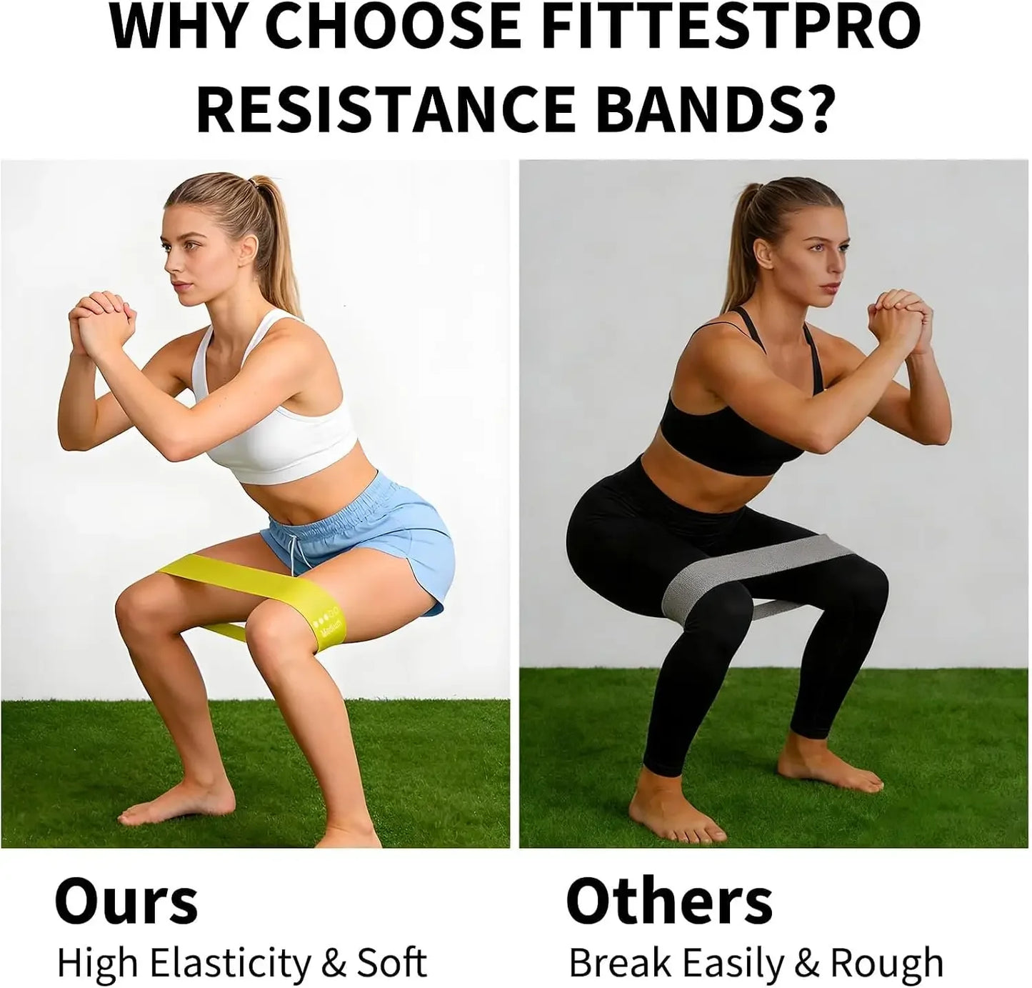20 Count TPE Resistance Bands Fitness Set Elastic Exercise Loops/for Strength Workout Muscle Stretching  Yoga Gym Equipment