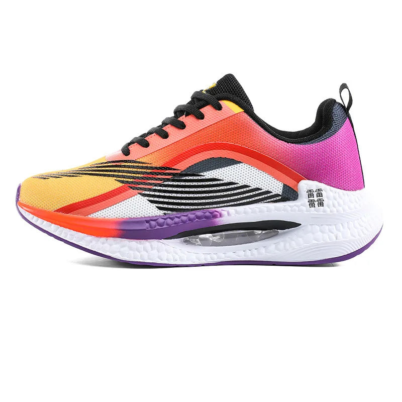 Men's lightweight mesh sports shoes, shock-absorbing/running shoes with air cushion and popcorn sole
