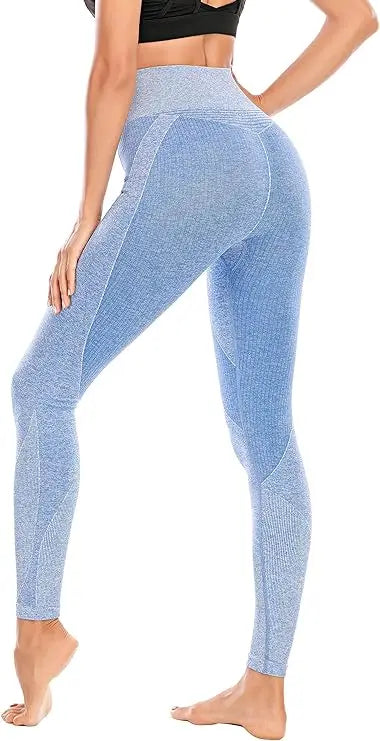 Color Block Skinny Leggings/Casual High Waist Workout Leggings Women's Clothing Pants