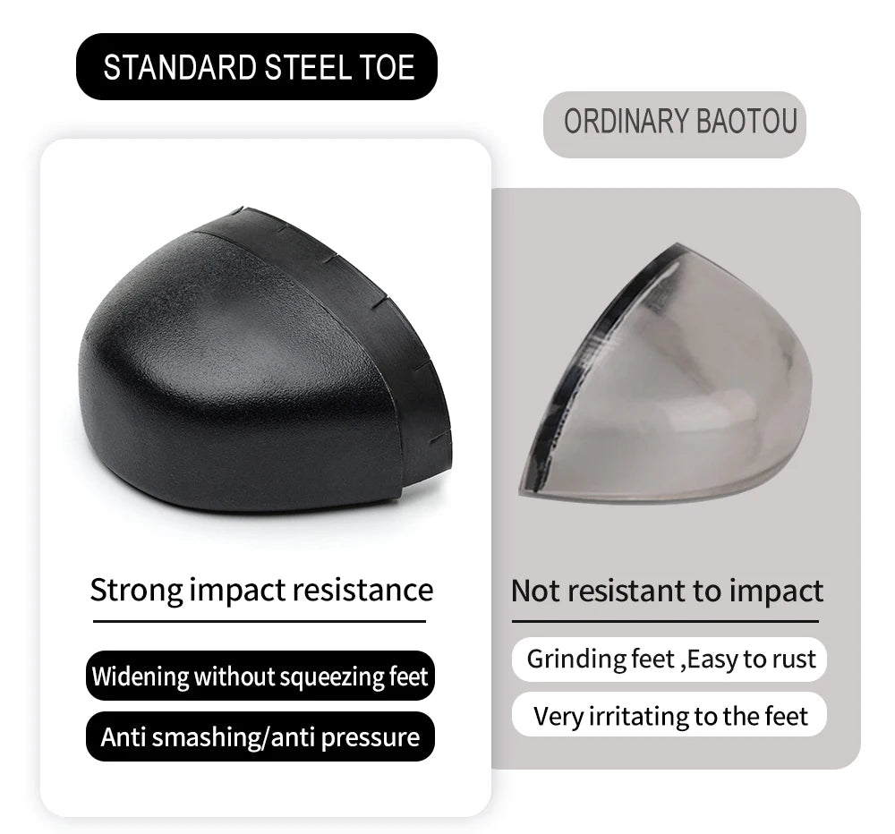 NEW Work Safety Shoes for Men Steel Toe Cap 4.0 KEVLAR Rotating Button/Work Sneakers Anti-smash Puncture-Proof Shoes Work Boots