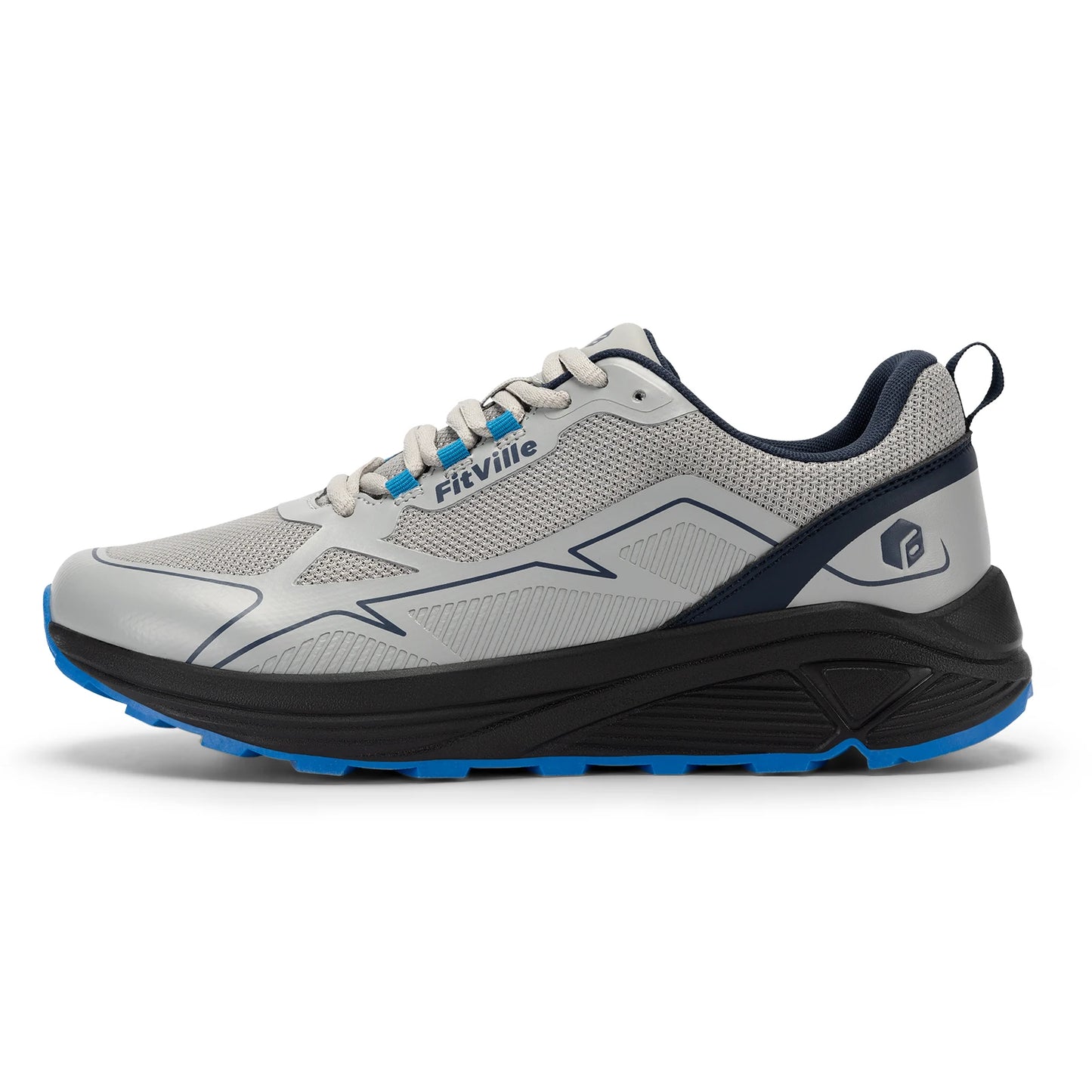 FitVille Extra Wide Trail Running Shoes Non-Slip Men's Sneakers/Lightweight for Male Swollen Feet Arch Support Pain Relief