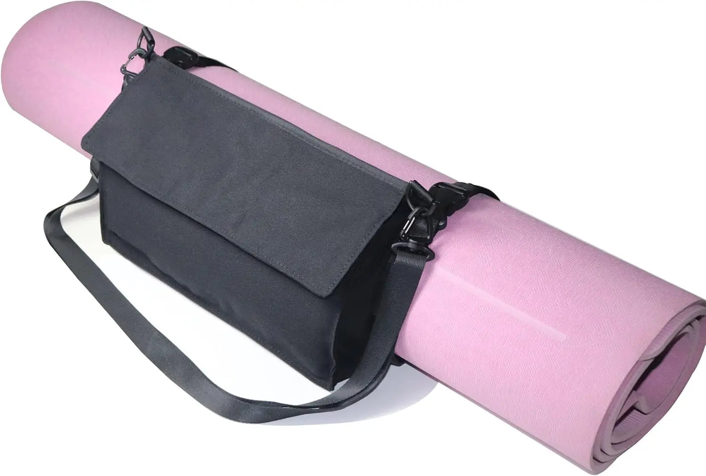 Yoga Mat Carrier Strap Shoulder Bag with Large Compartment/Zipper Pocket for Convenient Storage and Transport