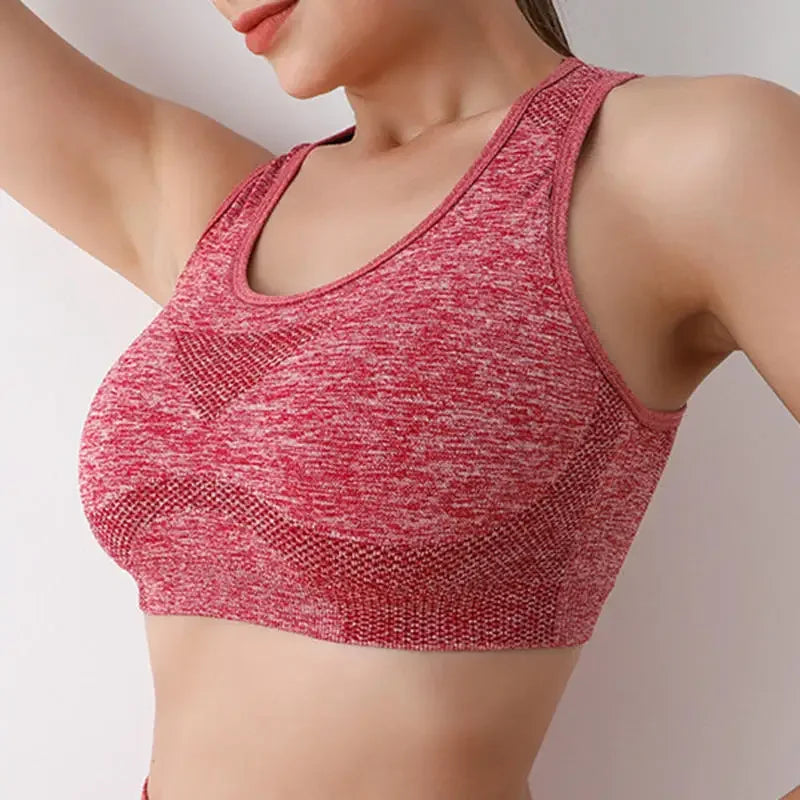 Women Sports Bras Yoga Top Vest High Shockproof Quick-drying Yoga/Gym Running Fitness Underwear Ladies Seamless Sportswear
