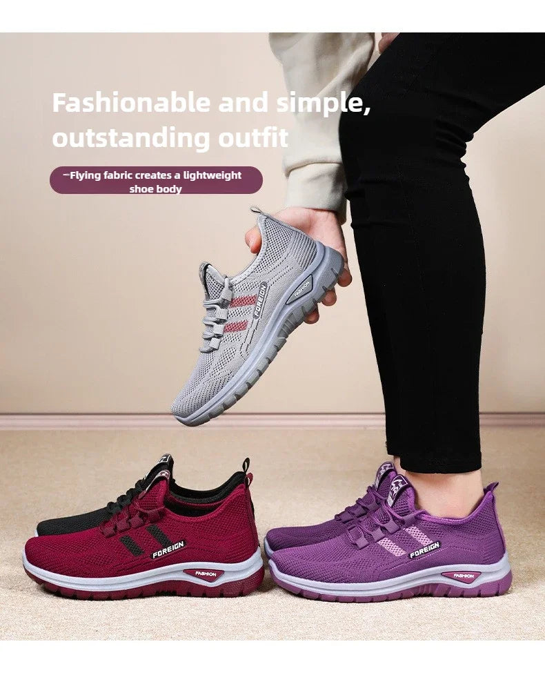 Spring Fashion Women's Shoes High quality Anti slip and Wear resistant/Sports Shoes Mesh Breathable Walking Shoes Designer
