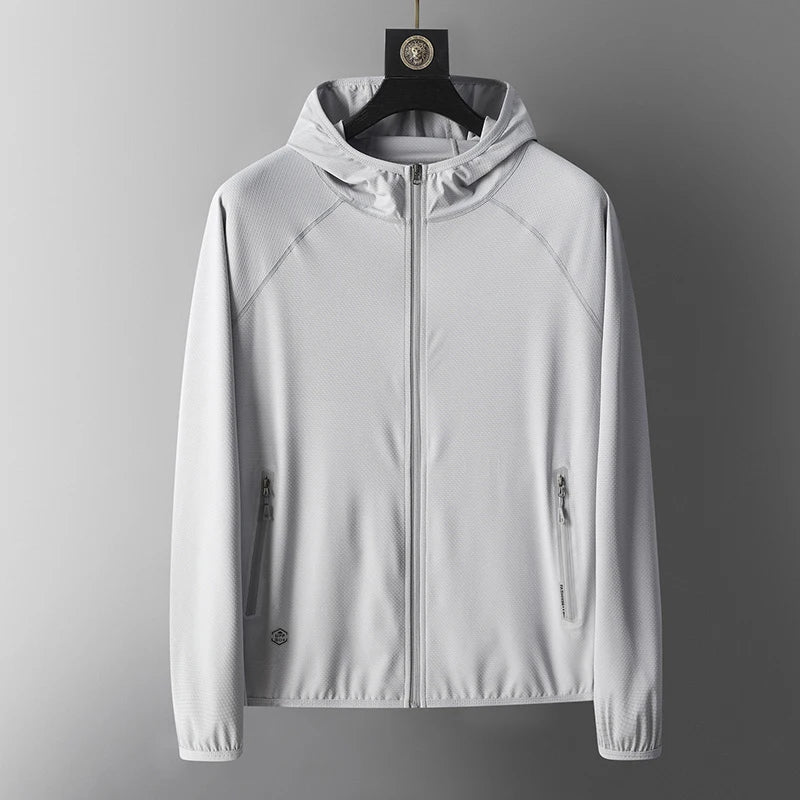 UPF50+ Summer UV Protection Hoodie Unisex Breathable Ice Silk/Outdoor Sports Couple's Beach Street Style Lightweight Jacket