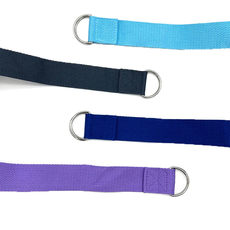 1.8mx3.8cm Yoga Strap Durable Cotton Exercise Straps/Adjustable D-Ring Buckle Gives Flexibility for Yoga Stretching