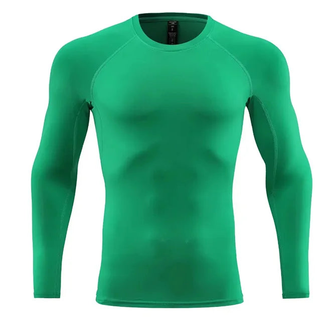 Men Long Sleeve Slim Tops Tees Sportswear Gym Fitness/Compression T-shirt Running Outdoor Jogging Tight Quick Shirt