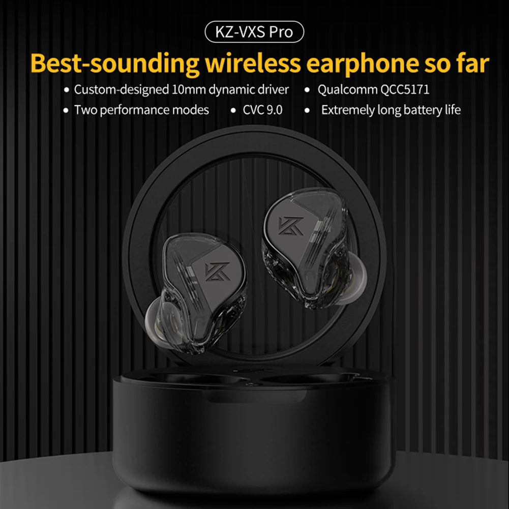 KZ VXS Pro Wireless Headphones/TWS Hybrid HiFi Gaming Headphone Bluetooth 5.3