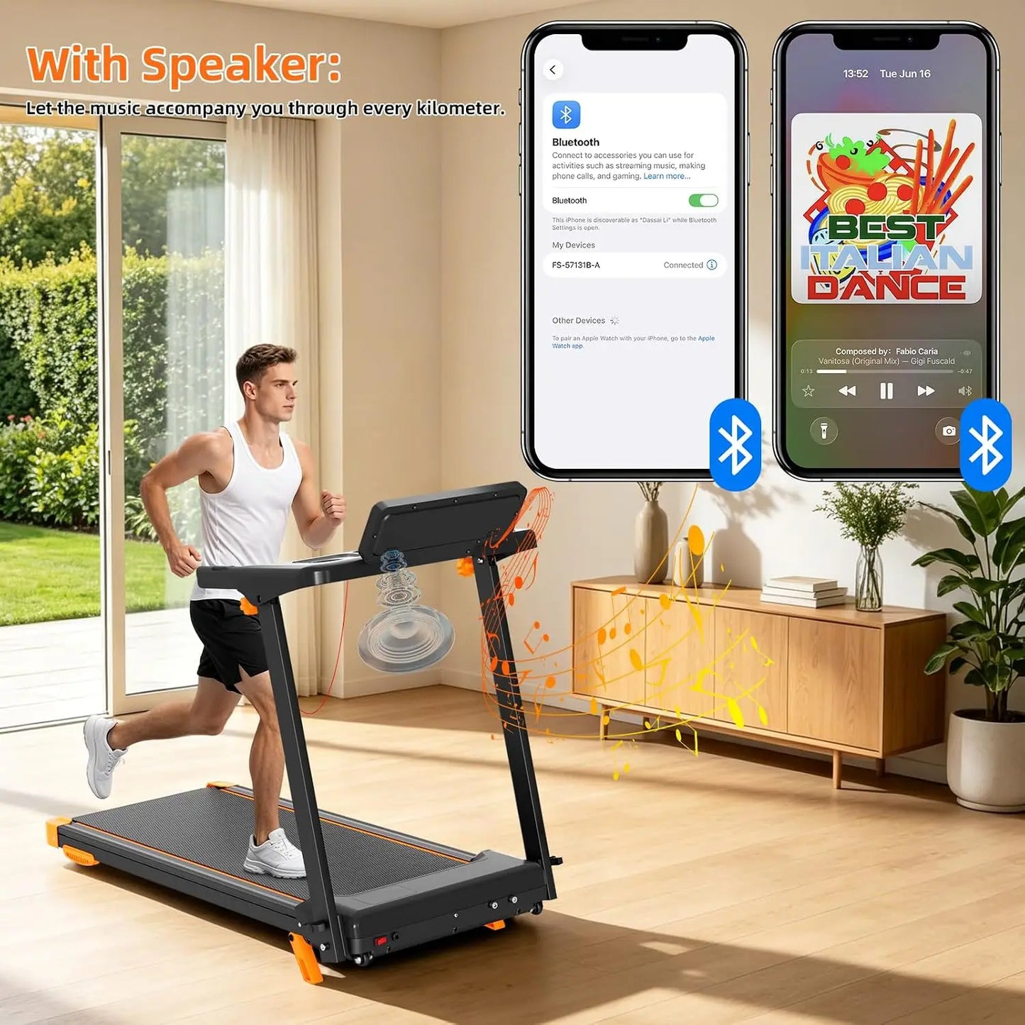 Walking Pad Treadmill, Treadmill with 12% Incline 3-in-1 Foldable Treadmills/for Home,12 HIIT Modes Quiet Treadmill with Incline