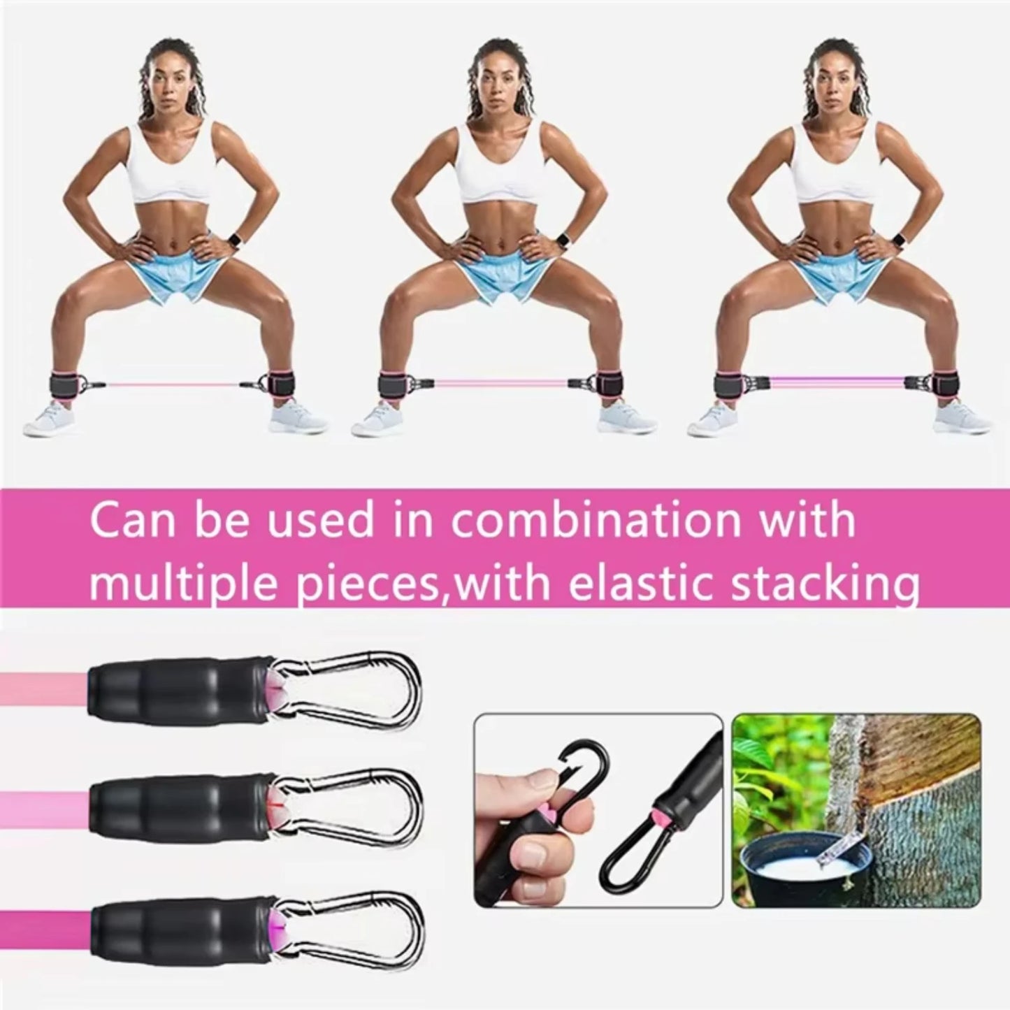 Fitness Workout Exercise Equipment Resistance Band Set Ankle Straps/Yoga Elastic Fitness Bands Gym Man And Woman Sport