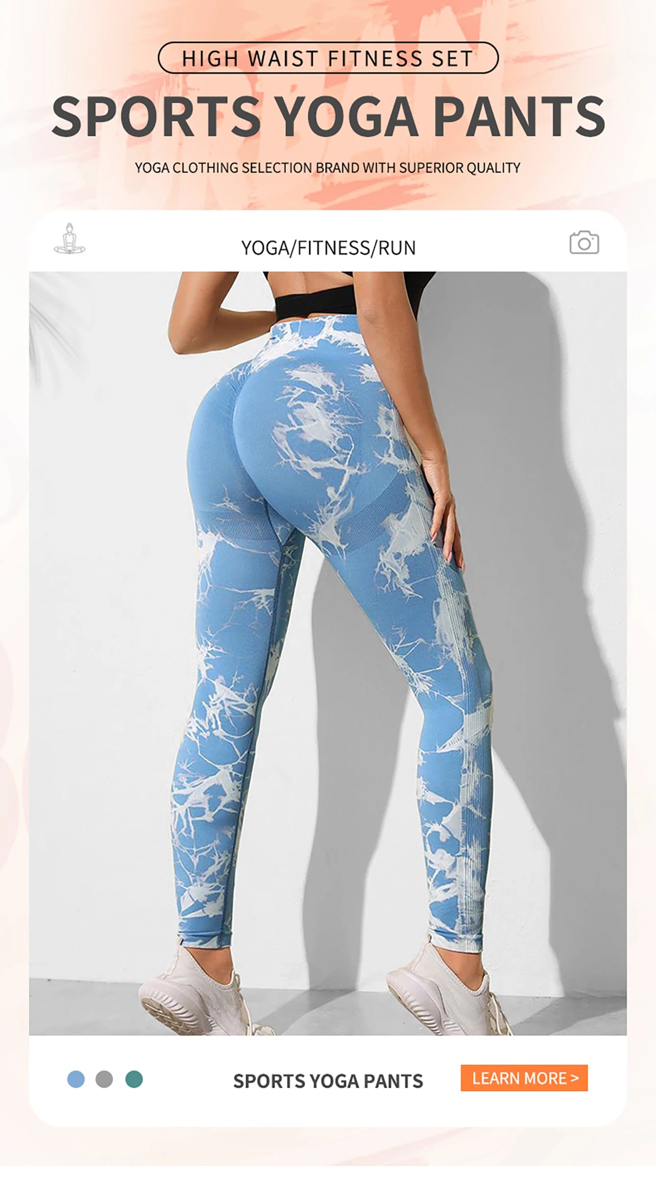 Tie Dye Yoga Pants Sport Leggings Women Seamless High Waist Push Up/Woman Tights Fitness Workout Leggings Gym Clothing