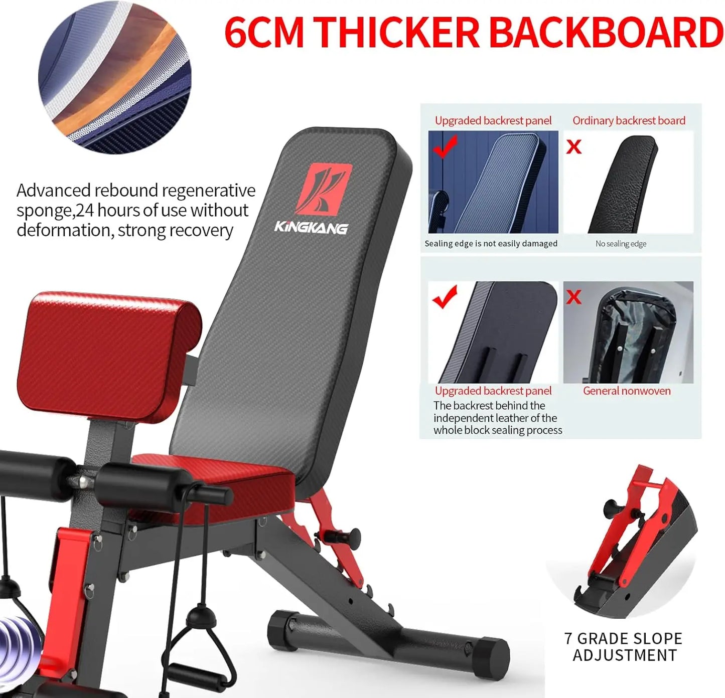 14-in-1 Foldable Dumbbell Bench Weight Pre-Assembled/ Multi-Functional 1000 lbs 6 Adjustable Levels for Full Body Workout