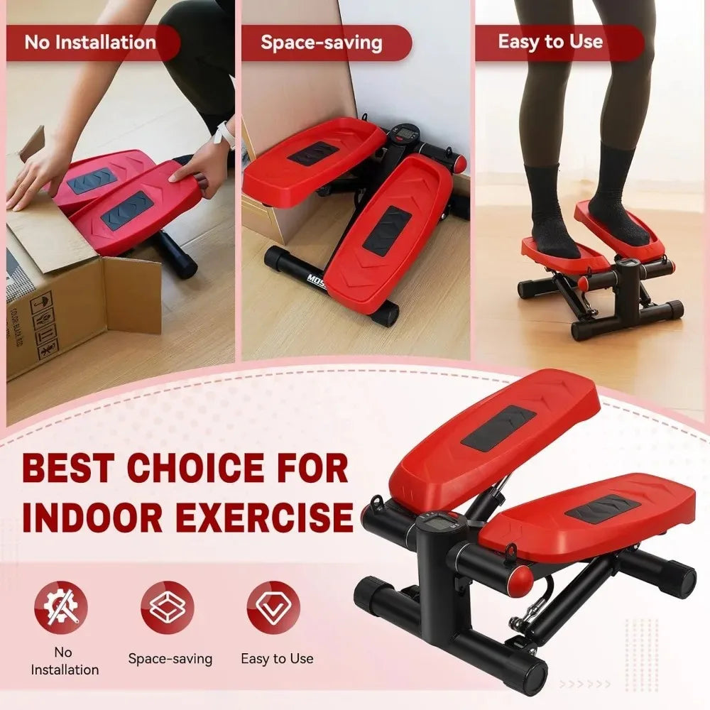 Steppers for Exercise at Home, Mini Steppers/with Resistance Bands for Home Fitness