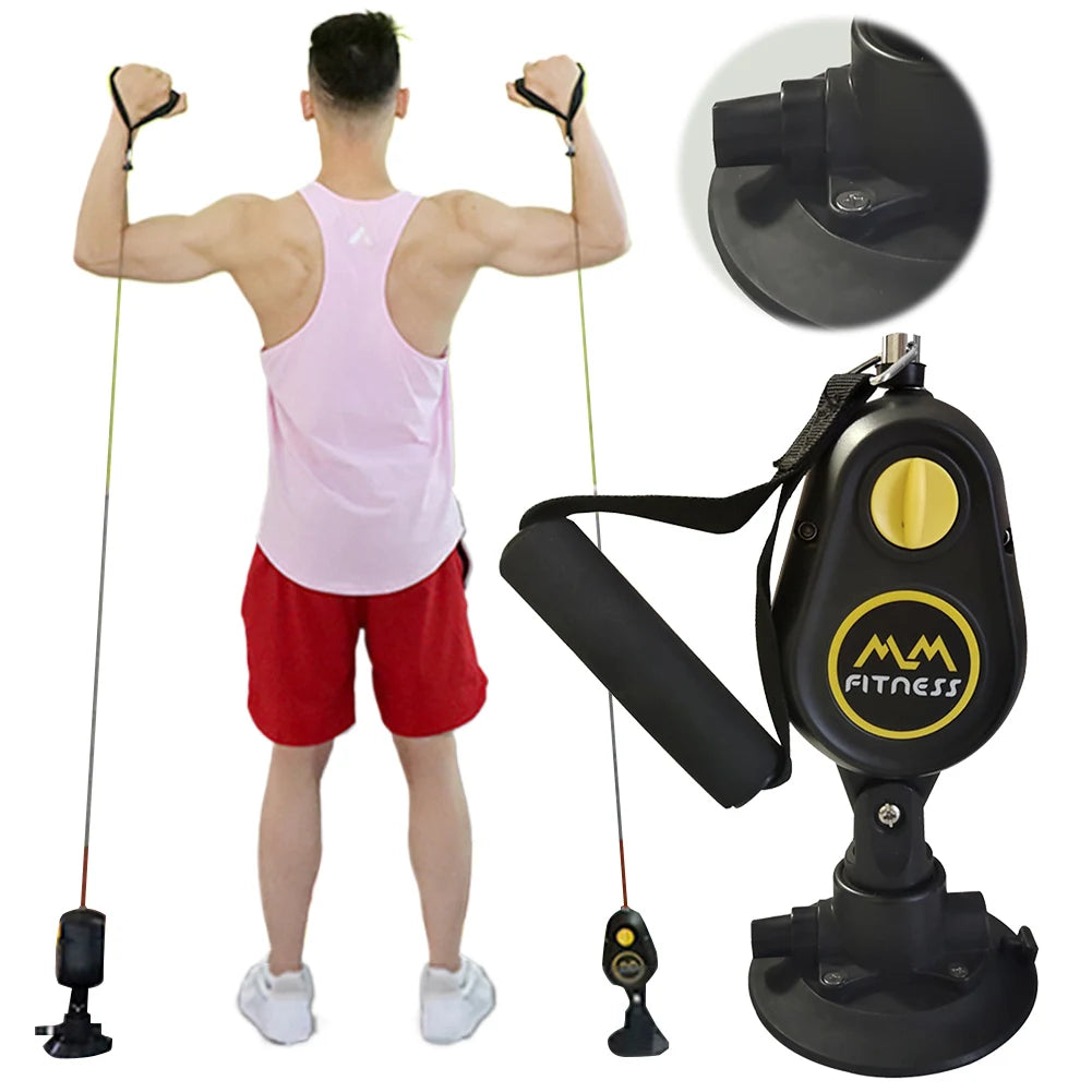 Resistant Band Rope Trainer Pulling Rope Trainer Suction Cup Pulley/Fitness Rope Trainer 360 Degree Rotating Fitness Equipment