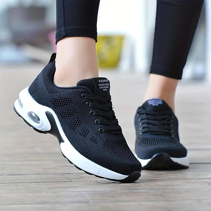 Women Air Cushion Sneakers Female Mesh Sport Running Training Shoes/Walking Shoes Outdoor Non Slip Tennis Shoes