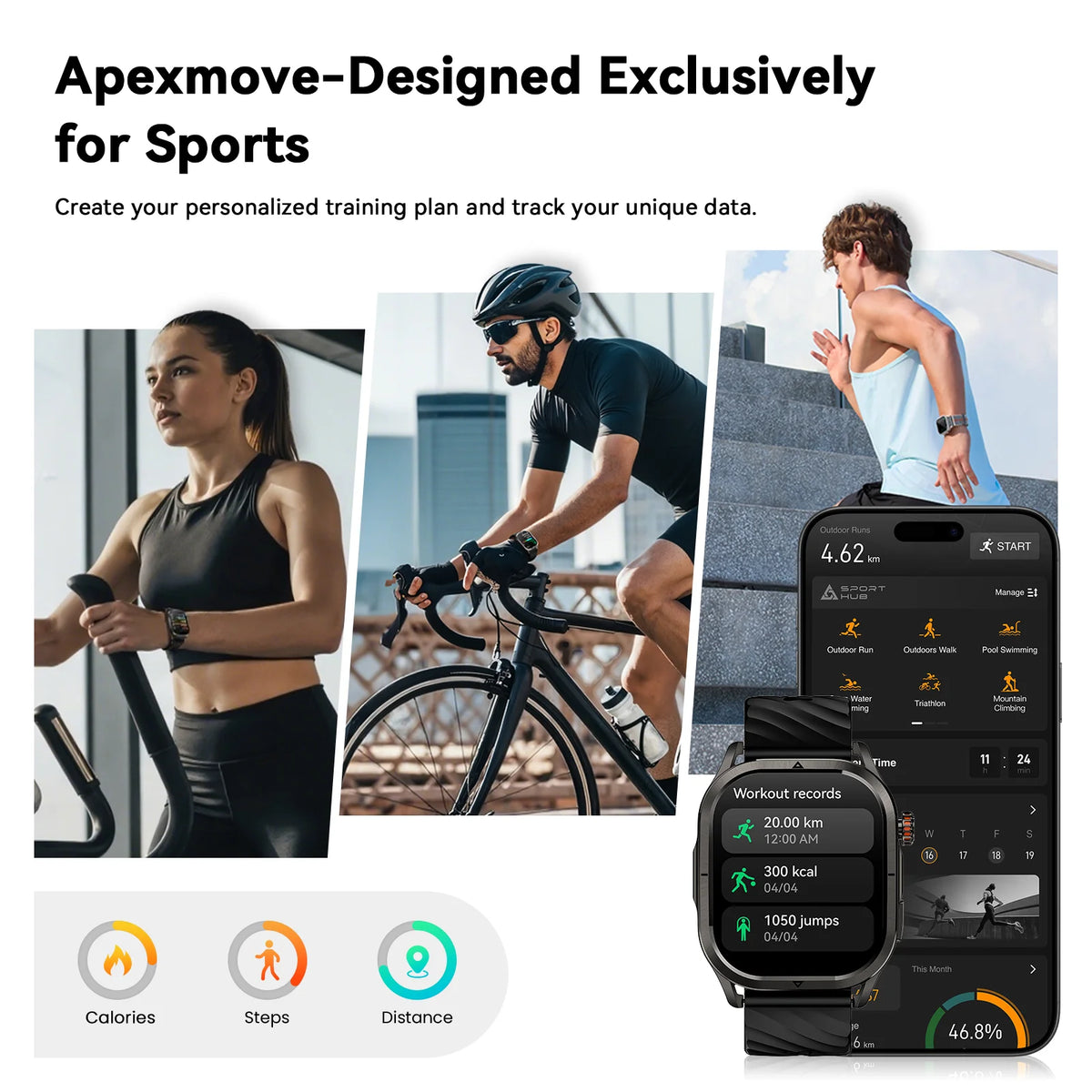 KOSPET MAGIC P10 GPS Smartwatch For Men Anti-Fingerprint AMOLED Screen/Dual-Band GNSS IP69K 5ATM Waterproof 180+ Sport Mode