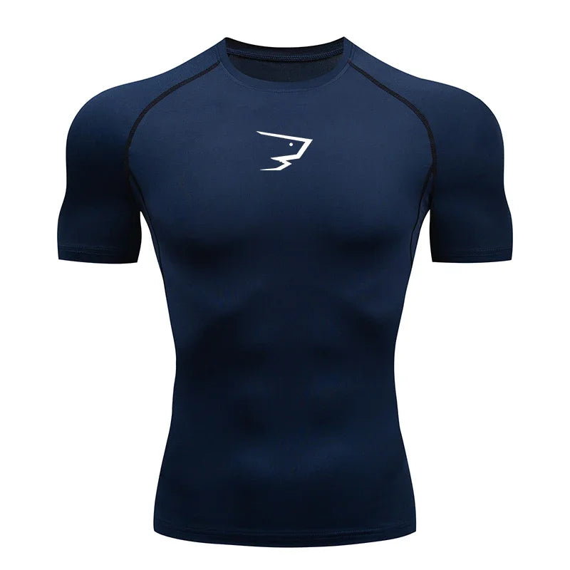 Men Short Sleeve Compression T-Shirt Running Gym/Fitness Sport Tees Male Jogging Athletic Sport Tops