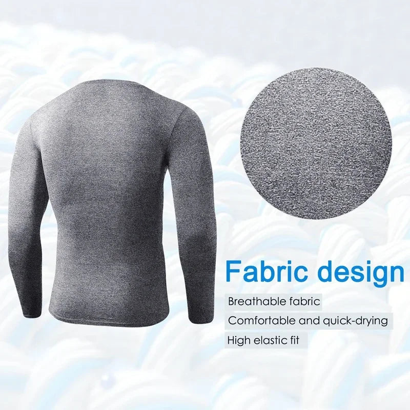 Men Compression Running T-Shirt Fitness Tight Long Sleeve Sport T-shirt/Training Jogging Shirts Gym Sportswear Quick Dry Clothes