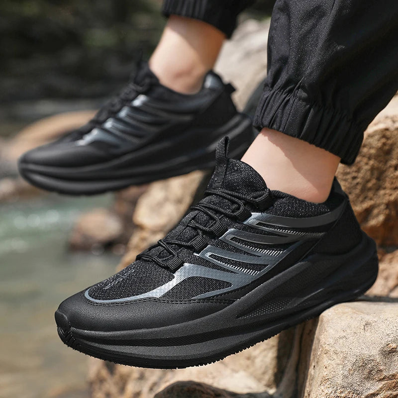 Extra Wide Feet Men Mesh Athletic Sneakers Lightweight Breathable/Casual Trainers Shock Absorb Insole Outdoor Jogging Footwear