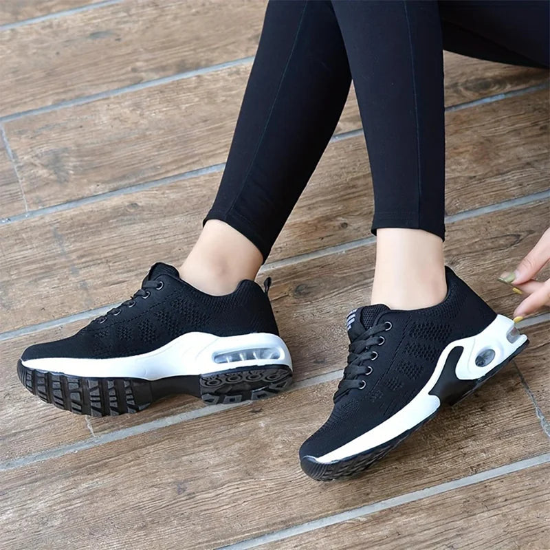 Women Air Cushion Sneakers Female Mesh Sport Running Training Shoes/Walking Shoes Outdoor Non Slip Tennis Shoes