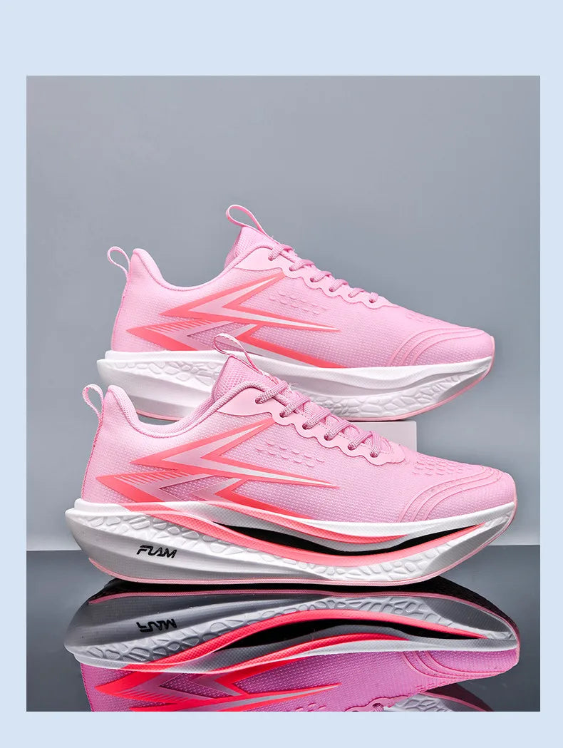 Men Running Shoes Speciality Marathon Sports Shoes Breathable/Lightweight Carbon Board Women's Trend Athletic Sneakers