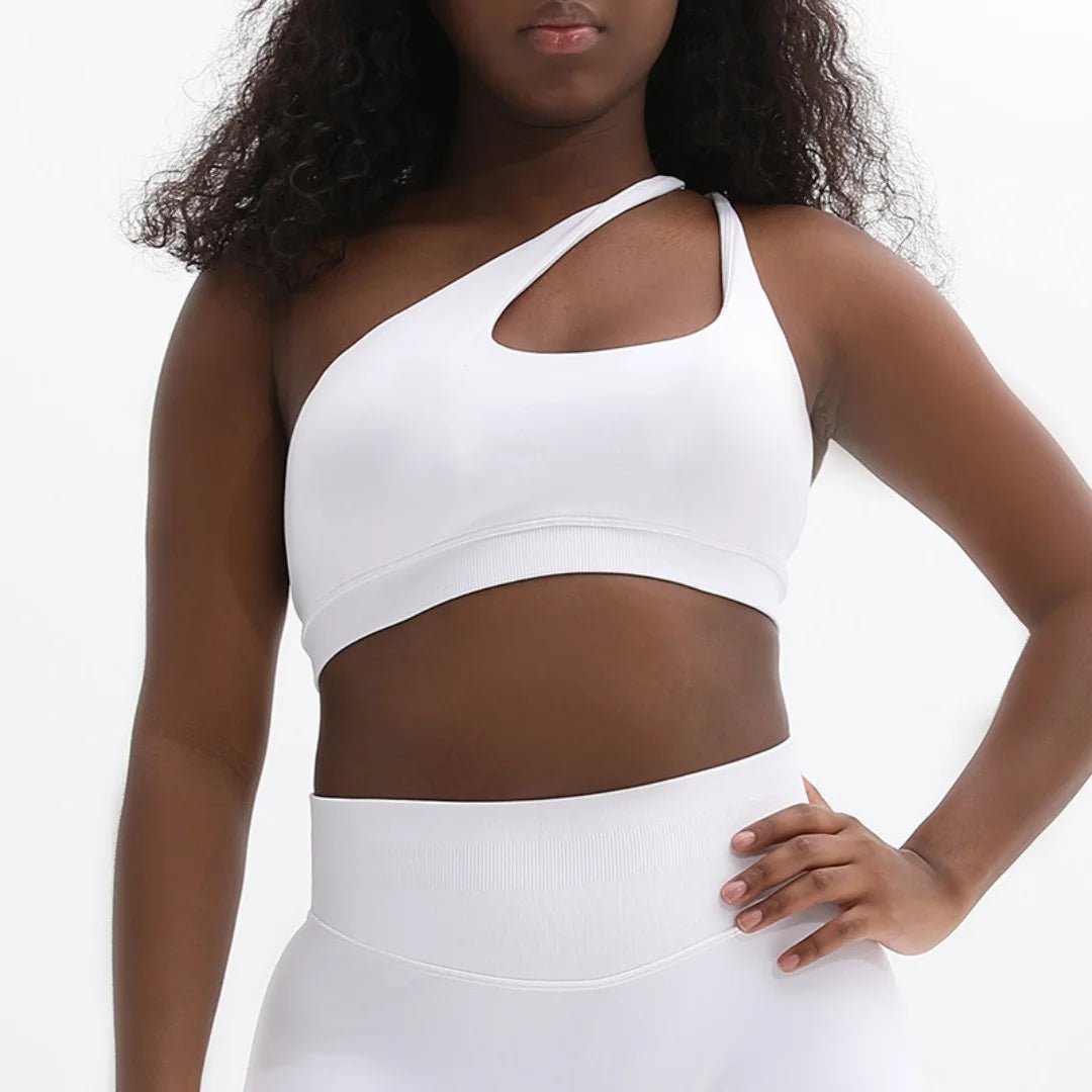 D LOGO Sports Seamless Yoga Bra/Pilates Chest Hollow Back Yoga Workout Bras