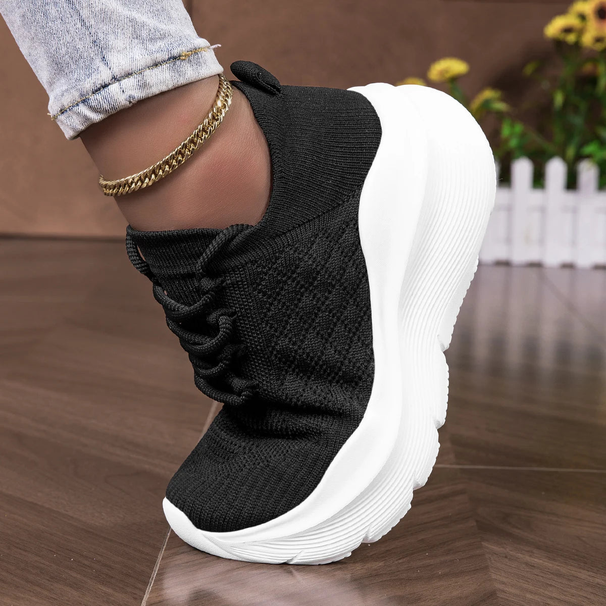 Women's Mesh Breathable Casual Sneakers Lace-up Vulcanized Shoes/Ladies Platform Sneakers Female Shoes Loafers Plus Size