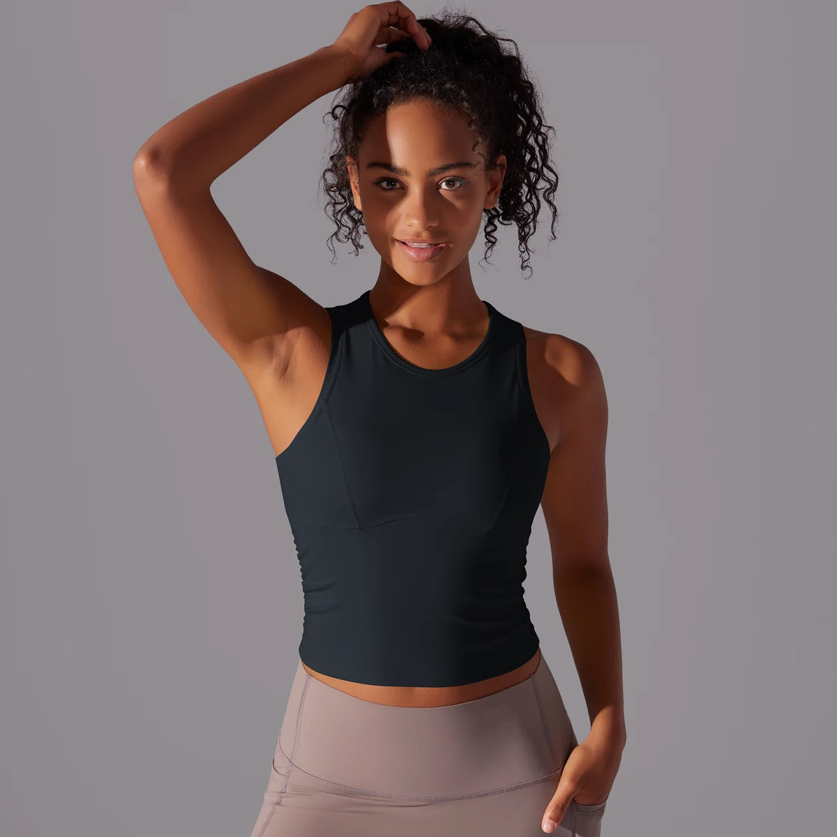 Sleeveless Yoga Vest Slim Sportswear  Stretchy Slim Sports Bra/Breathable Pleated Tank Top Quick Dry Fitness Wear Sexy Slim Top