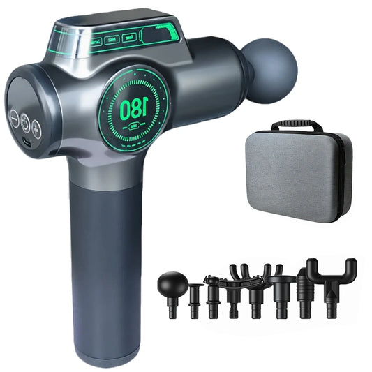High Performance Percussion Massage Gun with LCD Display/and Long Battery Life Deep Tissue Muscle Therapy for Back Neck Shoulder