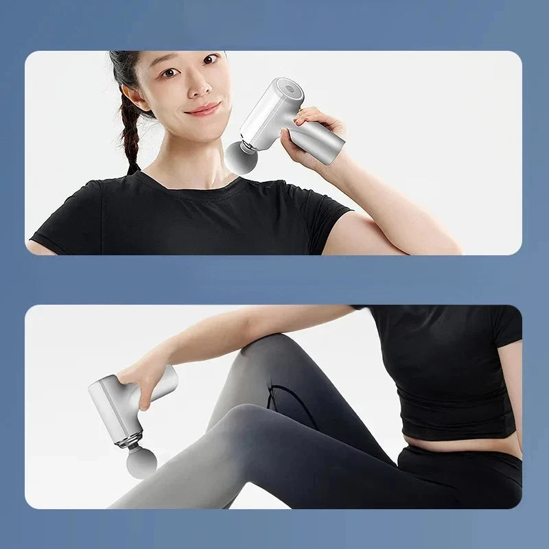 Portable Electric Massage Gun  with 4 Interchangeable Heads/& LED Light for Full Body Relaxation Electric Massage Gun