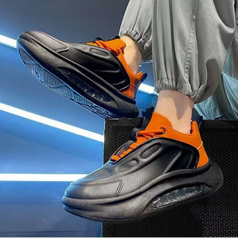 Men's shoes for summer and spring Men's style versatile thick sole/heightening breathable Sports air cushion shock absorbing