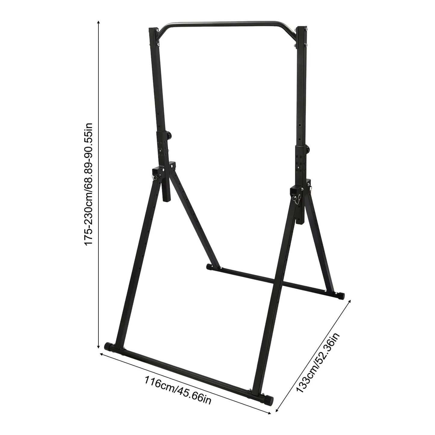 Triangular Pull Up Station, Adjustable Height Strength Training/Workout Equipment Foldable Horizontal Bar for Home Gym