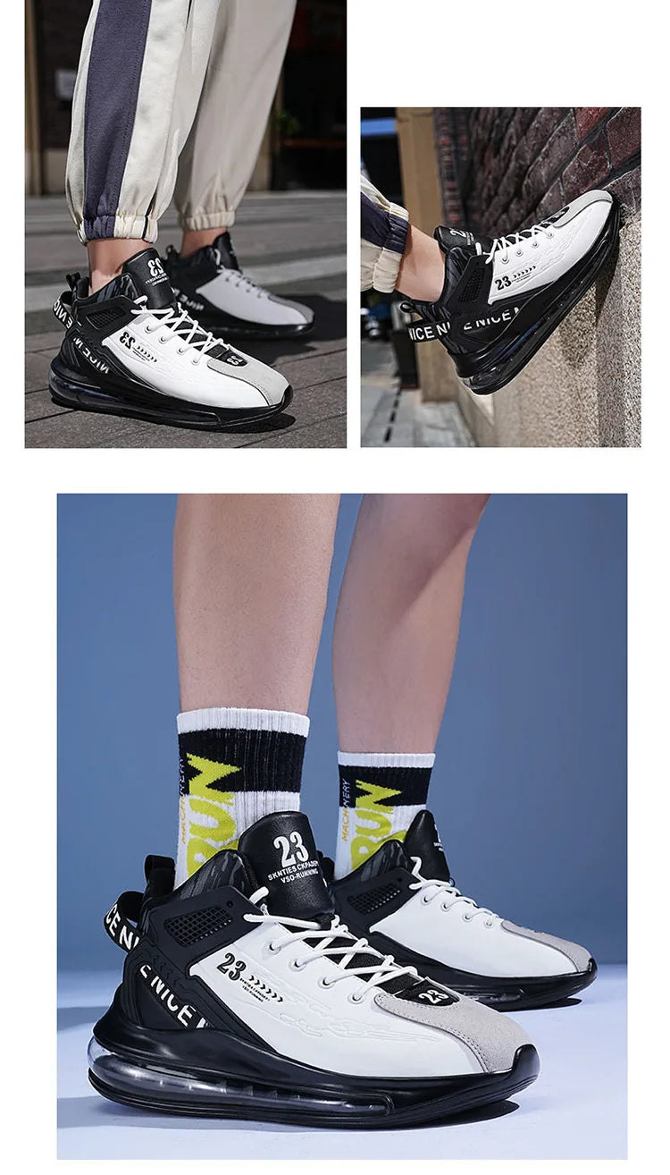 Men's Running Shoes Casual Sneakers New Spring Anti-shock/Air Cushion Sport Shoes Thick Bottom Anti-slip Running Shoes