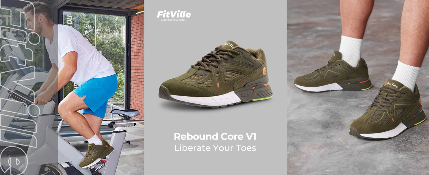 Fittington Walking Shoes For Men Extra Wide Man Shoes Large Size/Non-slip Sport Sneakers For Flat Feet Heel Pain Relief