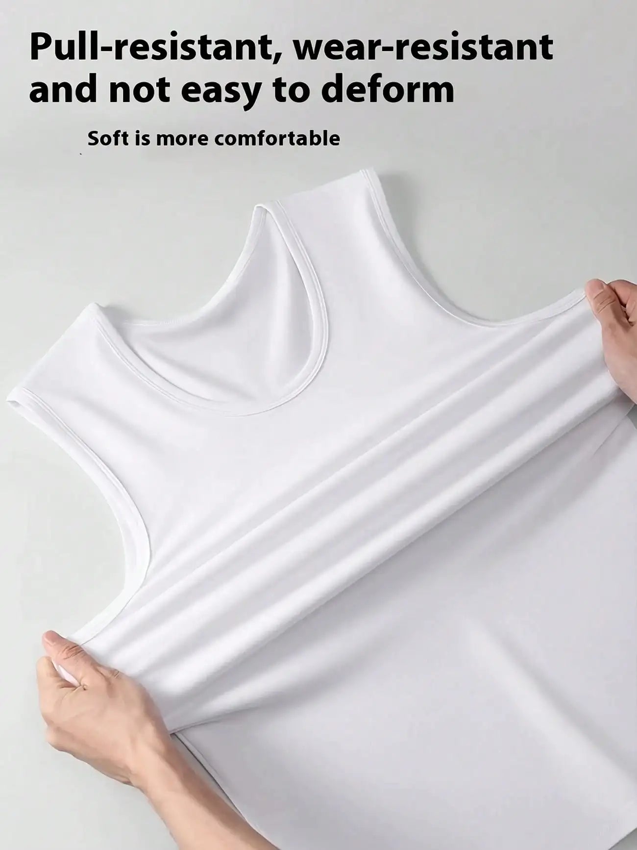 Men's Solid Color Tank Top Slim Fit U-Neck Sleeveless T-Shirt Basic/Casual Vest For Men Gym Workout Summer Streetwear Tops