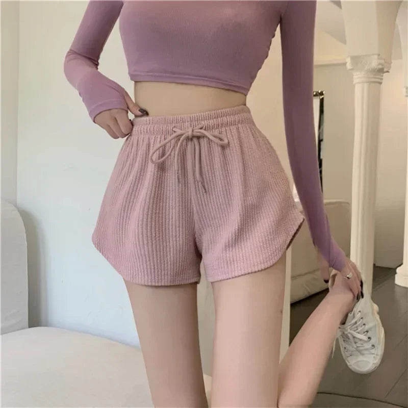 Women Gym Fitness Running Shorts Women's Summer Thin Style Loose/Casual Large Size Wide Leg High Waist A-word Sports Hot Pants