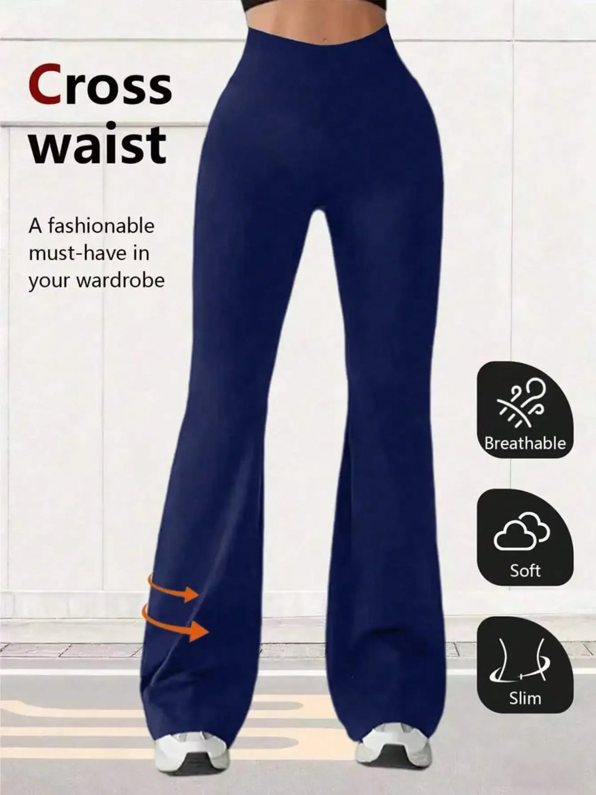 Women's High Waist Flare Yoga Pants Wide Leg Yoga Pants/Loose Casual Sports Leggings For Fitness