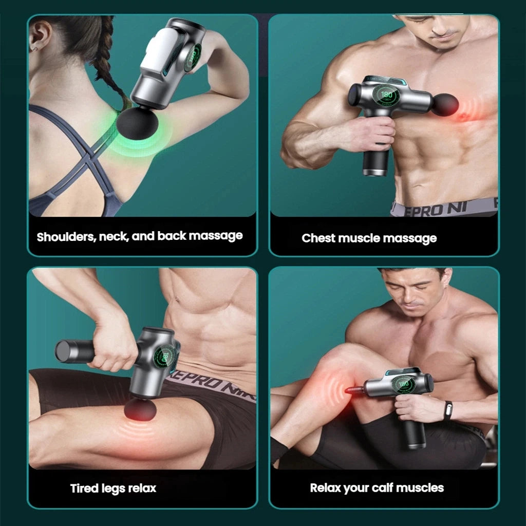 Powerful Massage Gun with 99 Speed Adjustable Levels/8 Attachments Box for Full Body Muscle Recovery