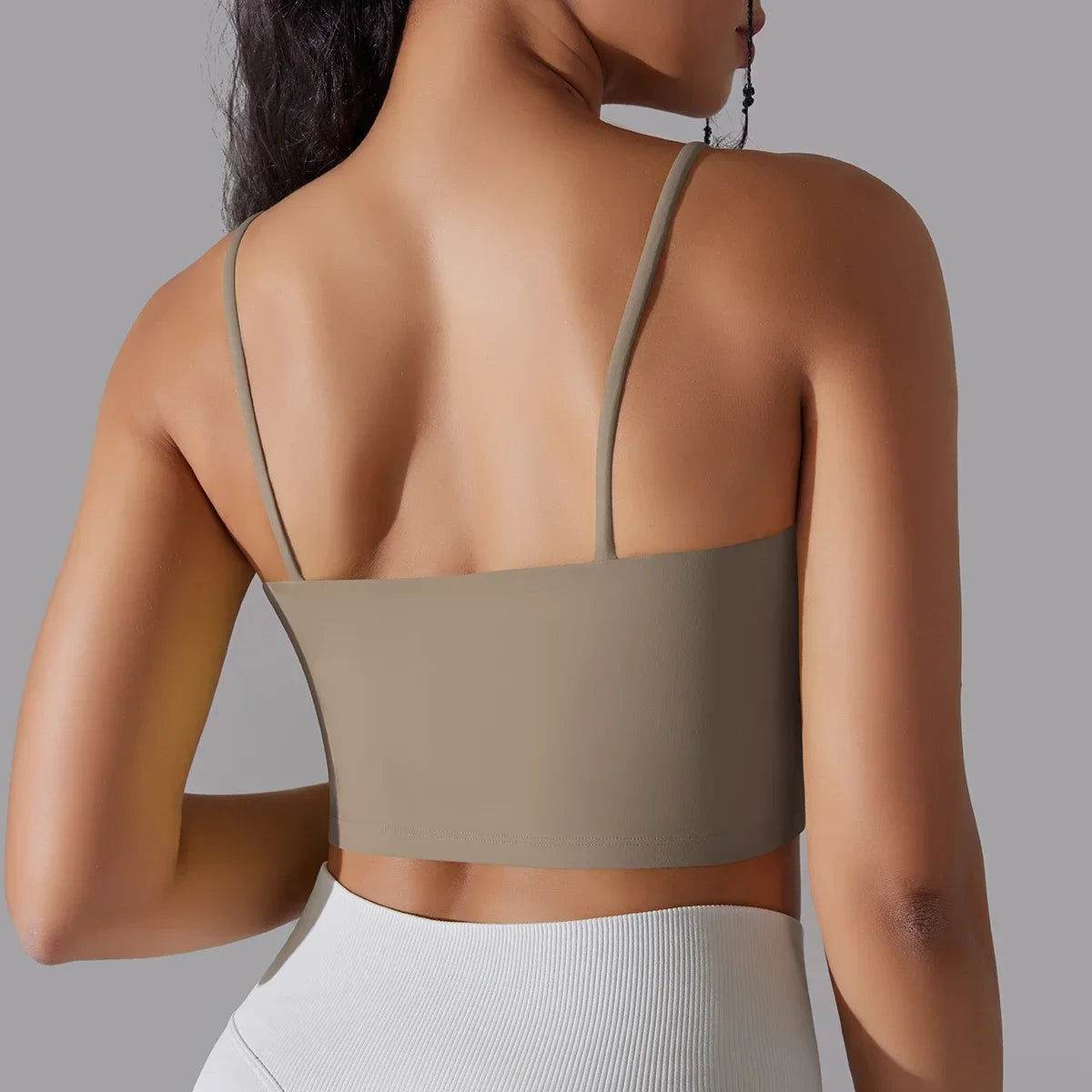 Solid Color Yoga Sports Bra Women Fixed Padded/Slim Gym Fitness Workout Undershirt Top