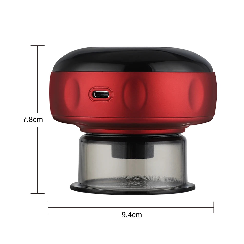 Intelligent Vacuum Cupping Massager 12 Gear Heating Body Gua/Sha Back Neck Arm Cupping Massager LCD Display USB Charging