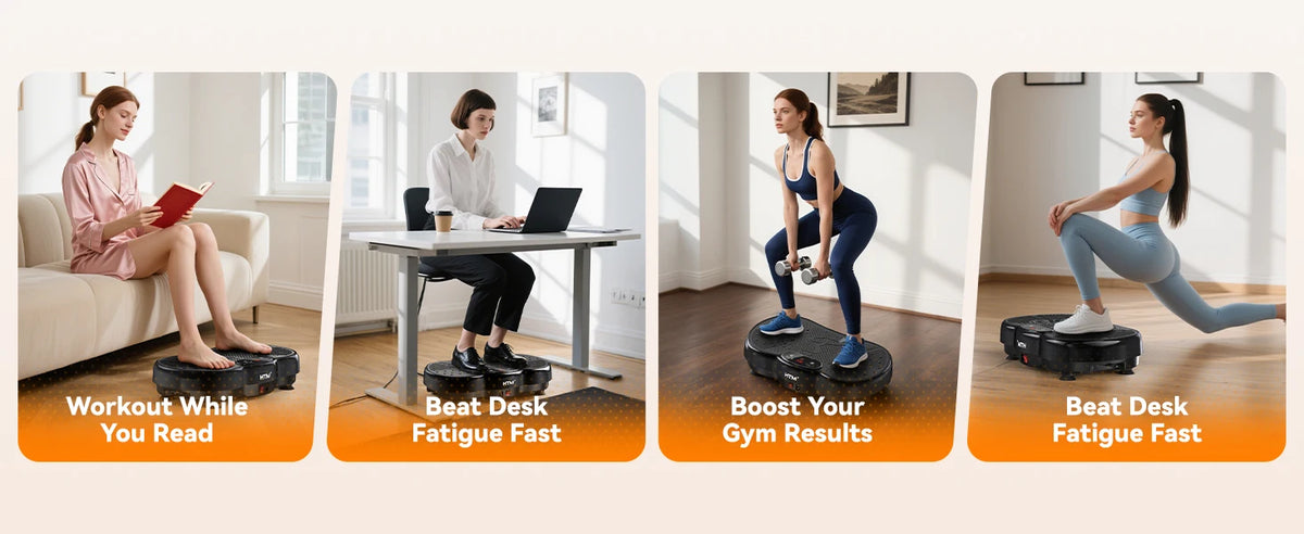 Vibration Exercise Plate Machine Full Body Shaker 120 Levels/Adjustable Speed Weight Loss Fat Shaking Machines Workout Portable