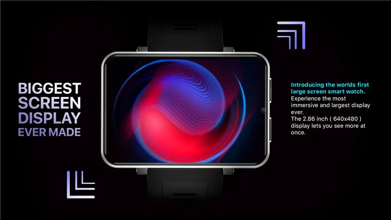 DM100 4G 2.86 Inch Screen Smart Watch Android 7.1 OS Phone/3 GB 32GB 5MP Camera 480*640 Ips Screen 2700mah Battery Smartwatch