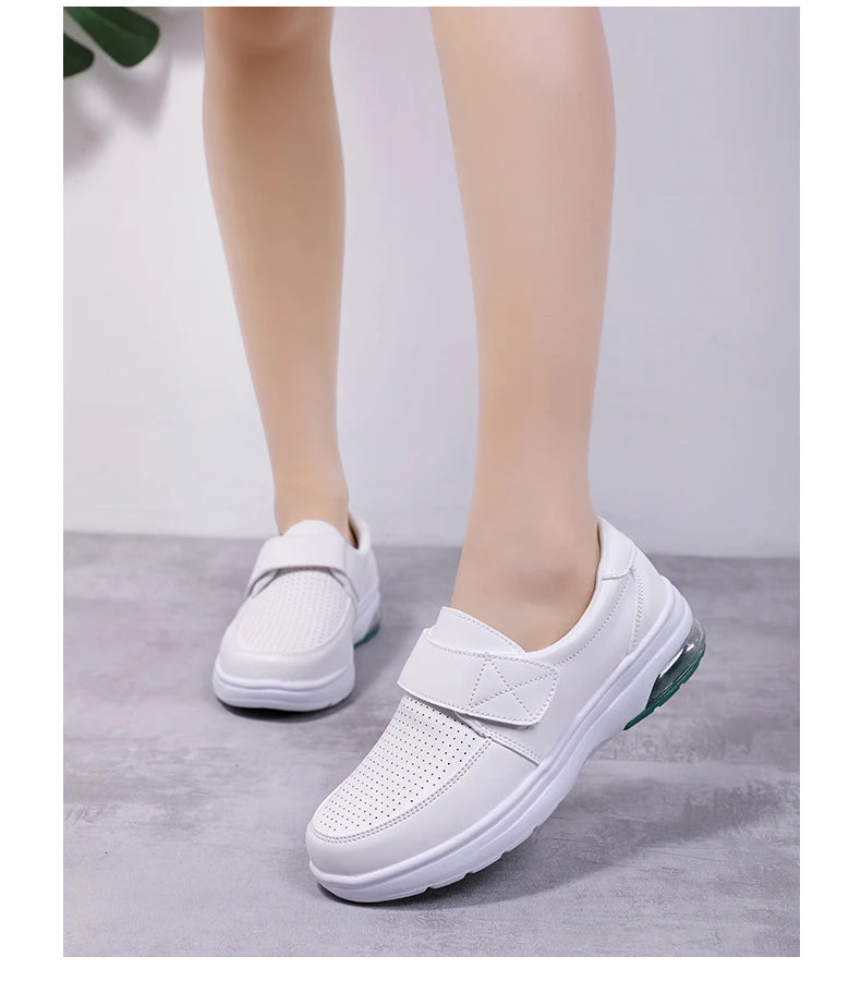 Sneakers Woman Nurse Clogs Shoes - Nursing Women Summer Shoes/Female Health Work Flat Walking Soft Non Slip Nurse Shoe