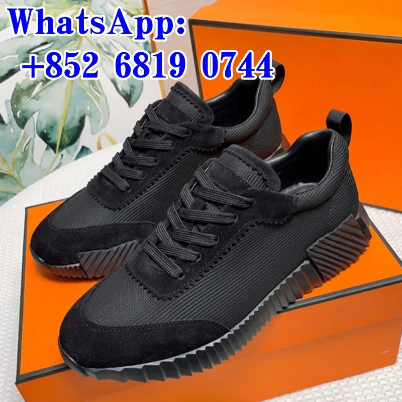 Home Men's Casual Leather Sports Shoes Black Adhesive Low-Top/Lace-Up Daily Wear Comfortable Breathable Spring Autumn