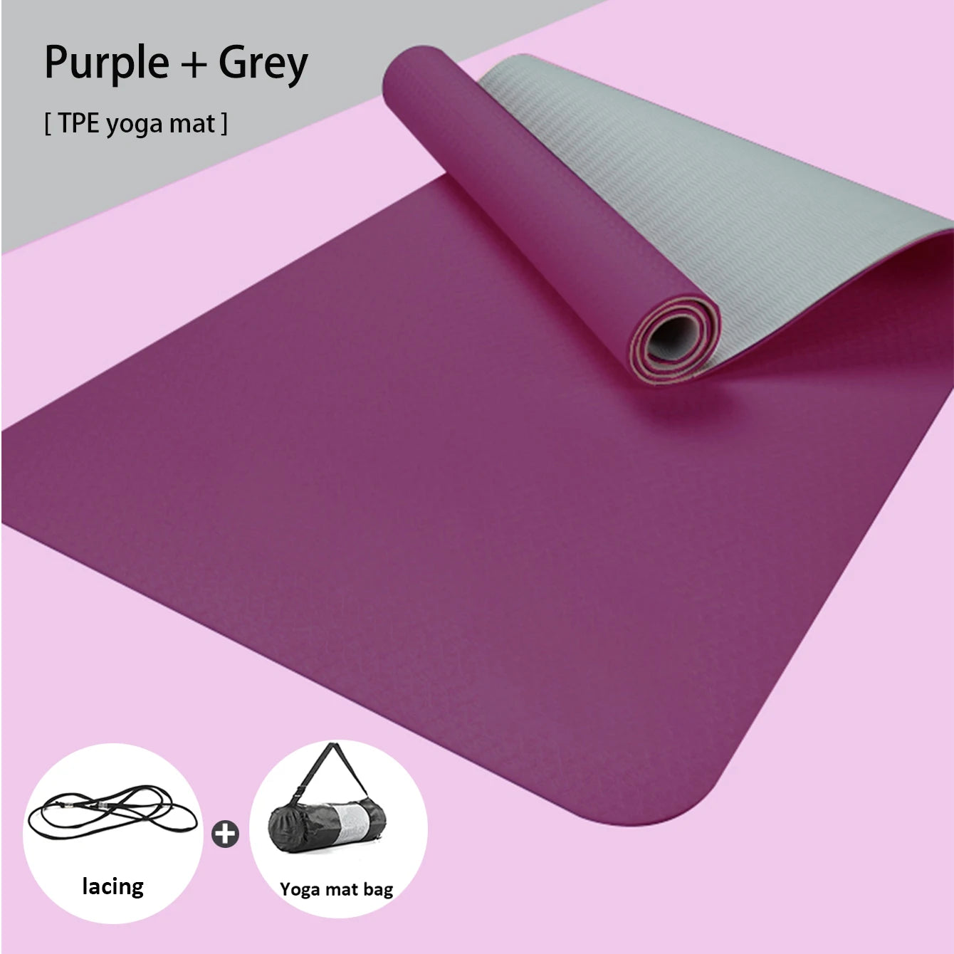 TPE yoga mat is environmentally friendly odorless elastic waterproof/ and anti slip It is a professional yoga mat
