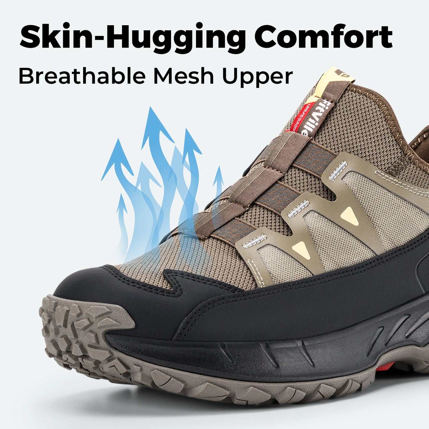Fittington Slip-on Shoes Wide Sneakers For Men Soft Men's Running Shoe/Slip Resistant Hiking Walking Shoes With Arch Support