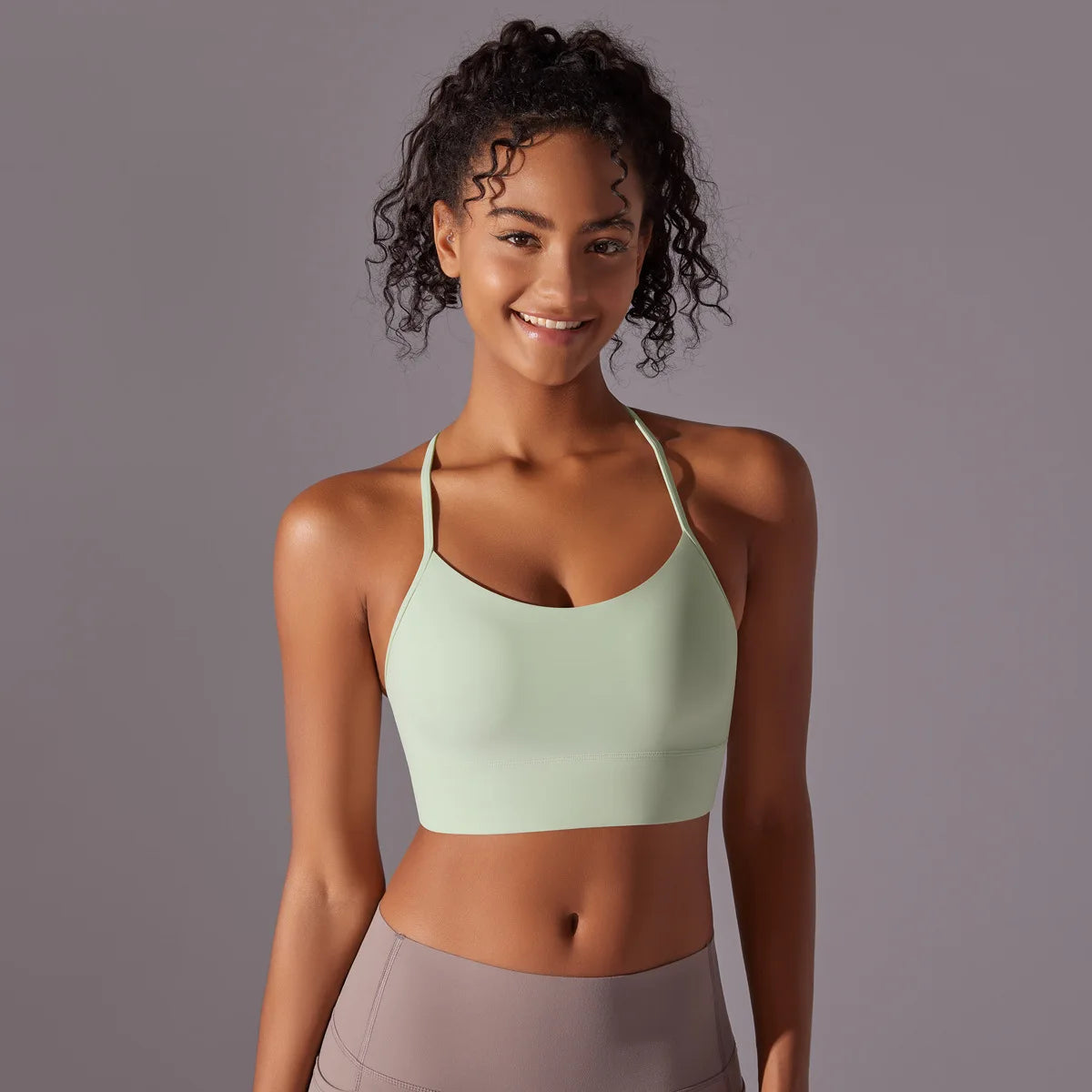 Women Sport Bra Fitness Yoga Top Underwear Soft Y Line Back Running/Gym Crop Top Workout Bra With Chest Pad Push Up Yoga Bra