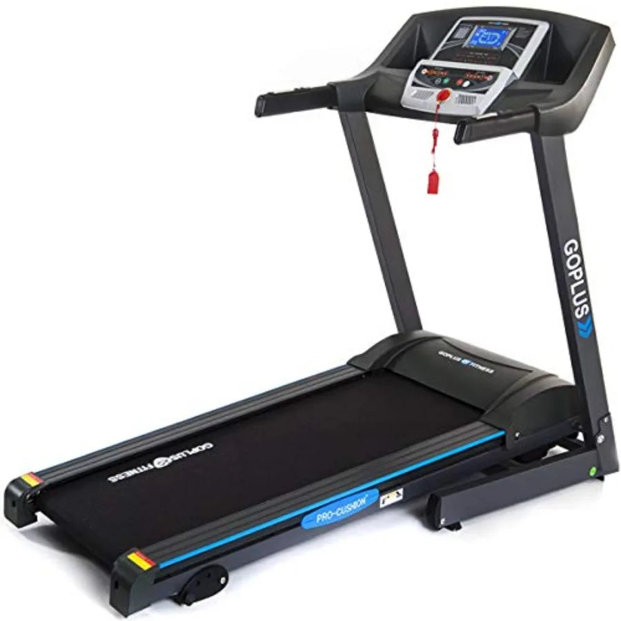 2.25HP Electric Folding Treadmill with Incline, Walking Running Jogging/Fitness Machine with Blue Backlit LCD Display for Home